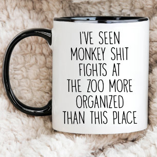 Sarkastisch, ich habe Affen-Scheiße-Kämpfe im Zoo Tasse