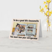 Sarkastisch lustige Retro-Karten der 50er Jahre Karte (Gelbe Blume)