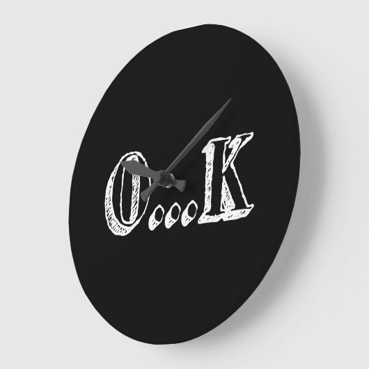 Sarkastisch OK Große Wanduhr (Winkel)