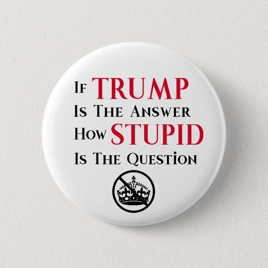 Sarkastische Anti-Trump-Protest-Erklärung Button (Vorderseite)