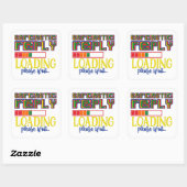 SARKASTISCHE ANTWORT LADEN BITTE WARTEN SIE lustig Quadratischer Aufkleber (Blatt)