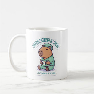 Sarkastische Capybara-Krankenschwester Kaffeetasse