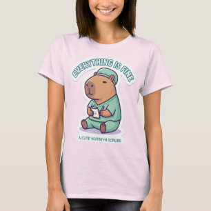 Sarkastische Capybara-Krankenschwester T-Shirt