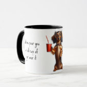 SARKASTISCHE DACKEL TASSE (Vorderseite Links)