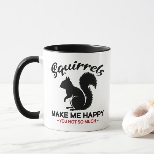 Sarkastische Eichhörnchen machen mich glücklich, d Tasse (Mit Donut)