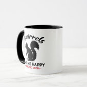 Sarkastische Eichhörnchen machen mich glücklich, d Tasse (Vorderseite Links)