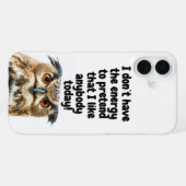 Sarkastische Eule lustiger Spruch iPhone Hülle (Rückseite (Horizontal))
