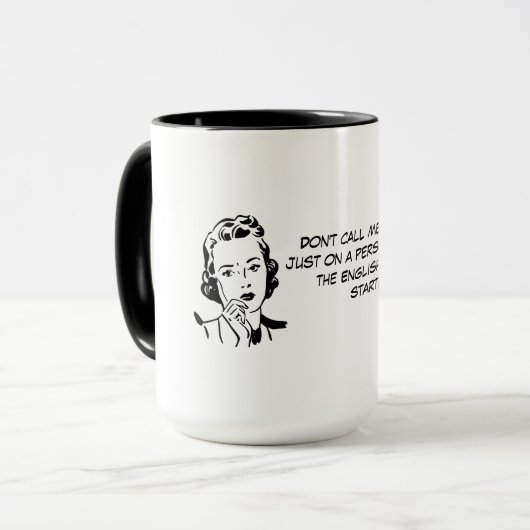 Sarkastische Grammatik-Nazikaffee und Tee Tasse (Vorderseite Links)