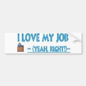sarkastische i-Liebe mein Job-Autoaufkleber Autoaufkleber (Vorne)