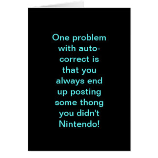 SARKASTISCHE KARTEN: AUTO KORREKT