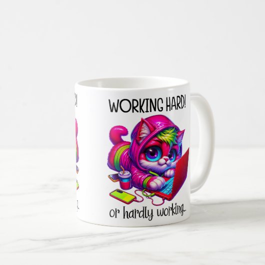 Sarkastische Katze Kaffeetasse (VorderseiteRechts)