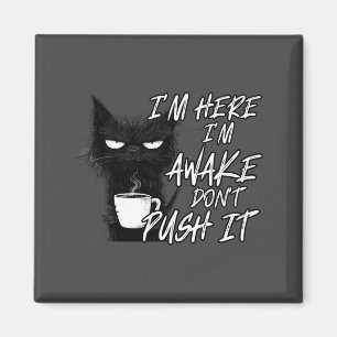 Sarkastische Katze Lustige Katze Ich bin hier Ich Magnet