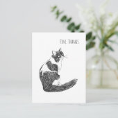 Sarkastische Katzenstimmung – Mir geht's gut. Dank Postkarte (Stehend Vorderseite)