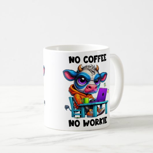 Sarkastische Kuh Kaffeetasse (VorderseiteRechts)