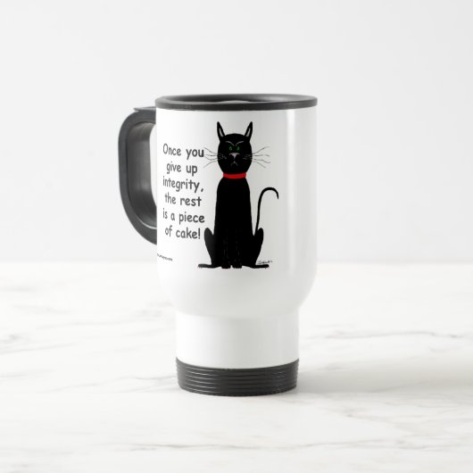 Sarkastische lustige Reise-Tassen-Integrität Reisebecher (Vorderseite Links)