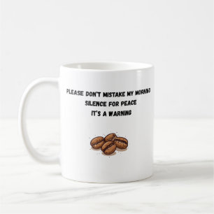 Sarkastische Morgenstille Kaffee Liebhaber Humorvo Kaffeetasse