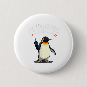 Sarkastische Pinguine gegen Trump Button