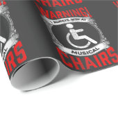 Sarkastische Rollstuhl Handicap Musical Joke Geschenkpapier (Rolleneckpunkt)