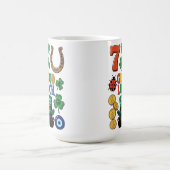 Sarkastische schwarze Katze und Glücksbringer Kaffeetasse (Mittel)
