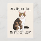 sarkastische und Niedliche Katze Postkarte (Vorderseite)