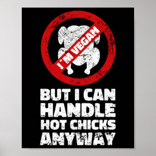 Sarkastische vegane Hühnchen-Zitate Vegetarier Poster