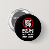 Sarkastische vegane Hühnerzitate Vegetarier Button (Vorne & Hinten)