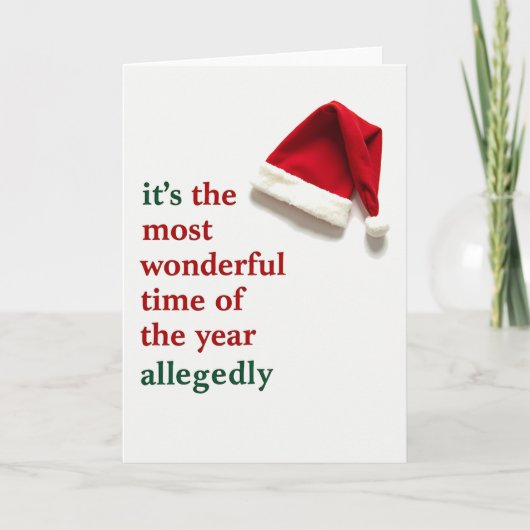 Sarkastische Weihnachtskarte Wunderbarste Zeit des Karte (Vorderseite)