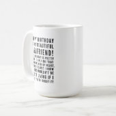 Sarkastische Weihnachtswünsche für die Freundin Kaffeetasse (Vorderseite Links)