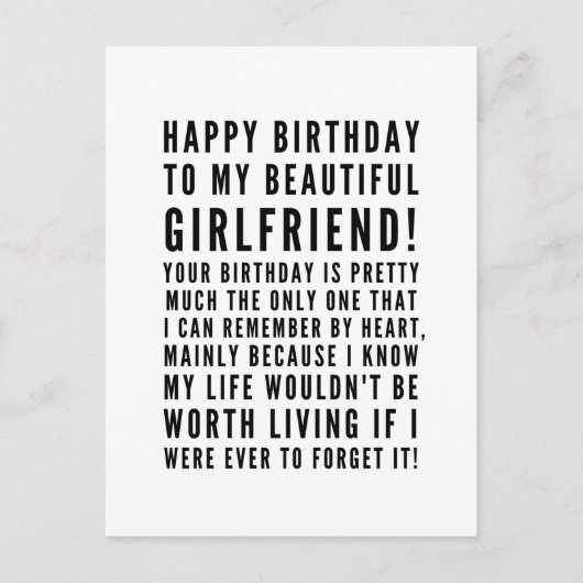 Sarkastische Weihnachtswünsche für die Freundin Postkarte (Vorderseite)