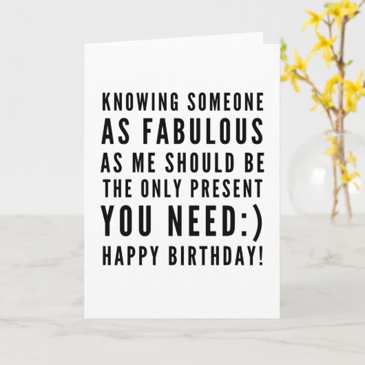 Sarkastische Weihnachtswünsche Karte (Gelbe Blume)