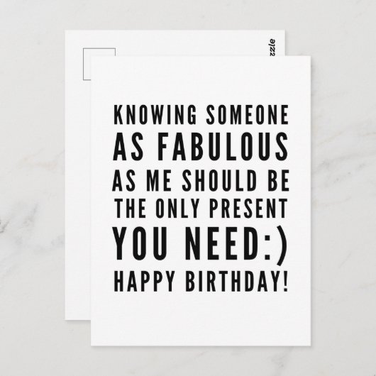 Sarkastische Weihnachtswünsche Postkarte (Vorne/Hinten)