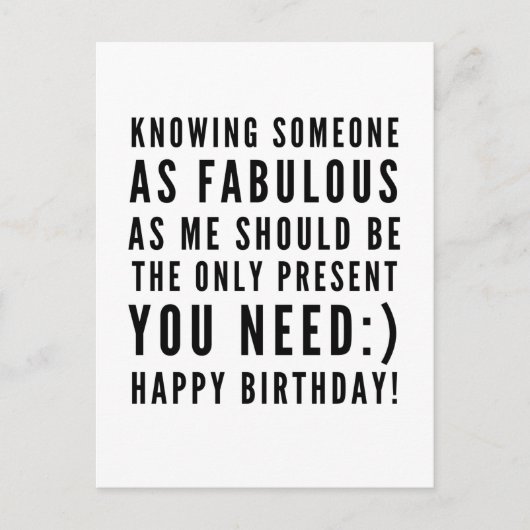 Sarkastische Weihnachtswünsche Postkarte (Vorderseite)