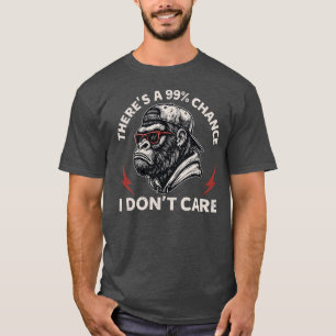 Sarkastischer Affe Grafik mit rückwärts gesetzter T-Shirt