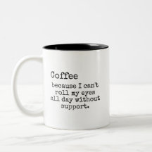 Sarkastischer Augenrollen-Kaffeebecher