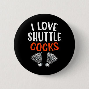 Sarkastischer Badminton-Spieler Spiel Match Humor Button