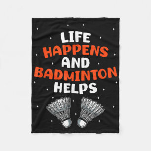 Sarkastischer Badminton-Spieler Spiel Match Humor Fleecedecke