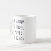 Sarkastischer Becher, Lustiger Kaffeebecher, Beche Kaffeetasse (Vorderseite Links)