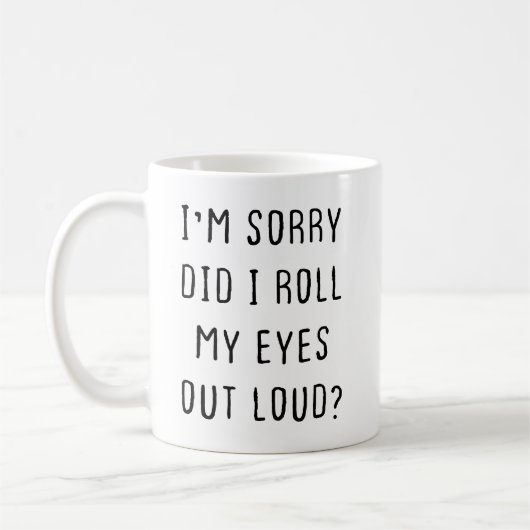 Sarkastischer Becher, Lustiger Kaffeebecher, Beche Kaffeetasse (Links)