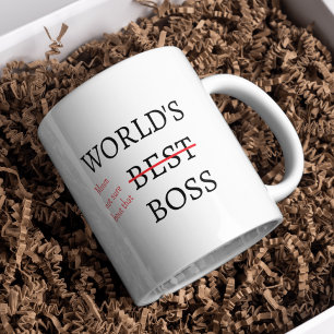 Sarkastischer Bürohumor Geschenk für den Chef als  Kaffeetasse
