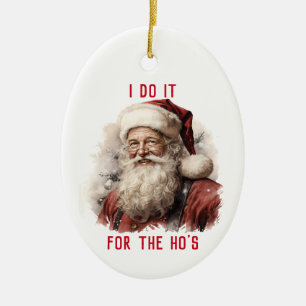 Sarkastischer Dirty Santa Lustig, ich mache es für Keramik Ornament