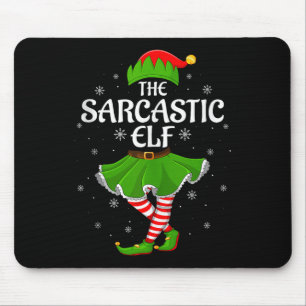 Sarkastischer Elf Weihnachten Familie Mädchen Frau Mousepad