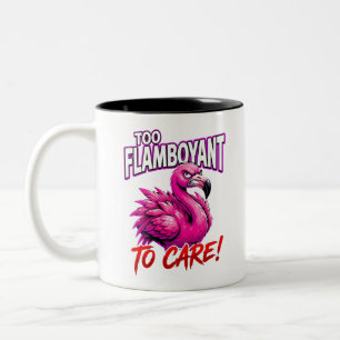 Sarkastischer Flamingo Zu Flamboyant, Um Sich Zu K Zweifarbige Tasse