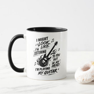Sarkastischer Gitarrist spielt Gitarre in meinem K Tasse