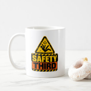 Sarkastischer Handwerker Humor Sicherheit Dritter Kaffeetasse
