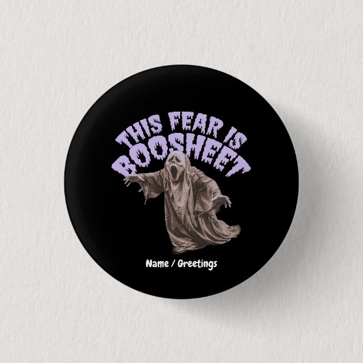 Sarkastischer Horror-Geist-Slang-Wortwitz-Grafik Button (Vorderseite)