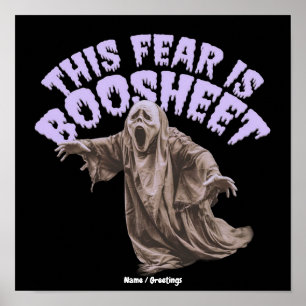 Sarkastischer Horror-Geist-Slang-Wortwitz-Grafik Poster