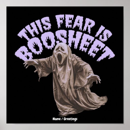 Sarkastischer Horror-Geist-Slang-Wortwitz-Grafik Poster (Vorne)