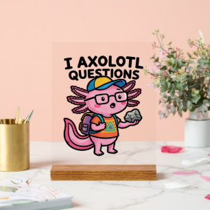 Sarkastischer Nerd Axolotl I Axolotl Fragen Meme Acrylschild