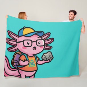 Sarkastischer Nerd Axolotl I Axolotl Fragen Meme Fleecedecke