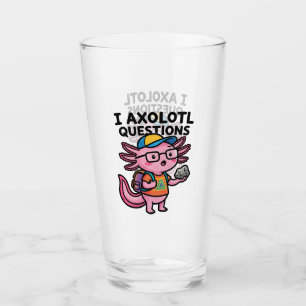 Sarkastischer Nerd Axolotl I Axolotl Fragen Meme Glas